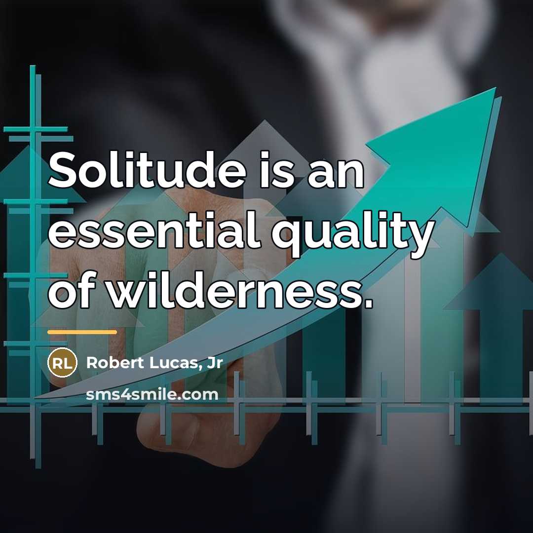“Solitude is an essential quality of wilderness.…” quote by Robert Lucas, Jr