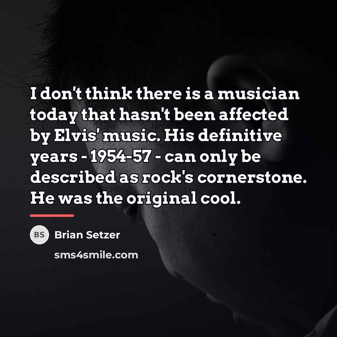 “I don't think there is a musician today that hasn't…” quote by Brian Setzer
