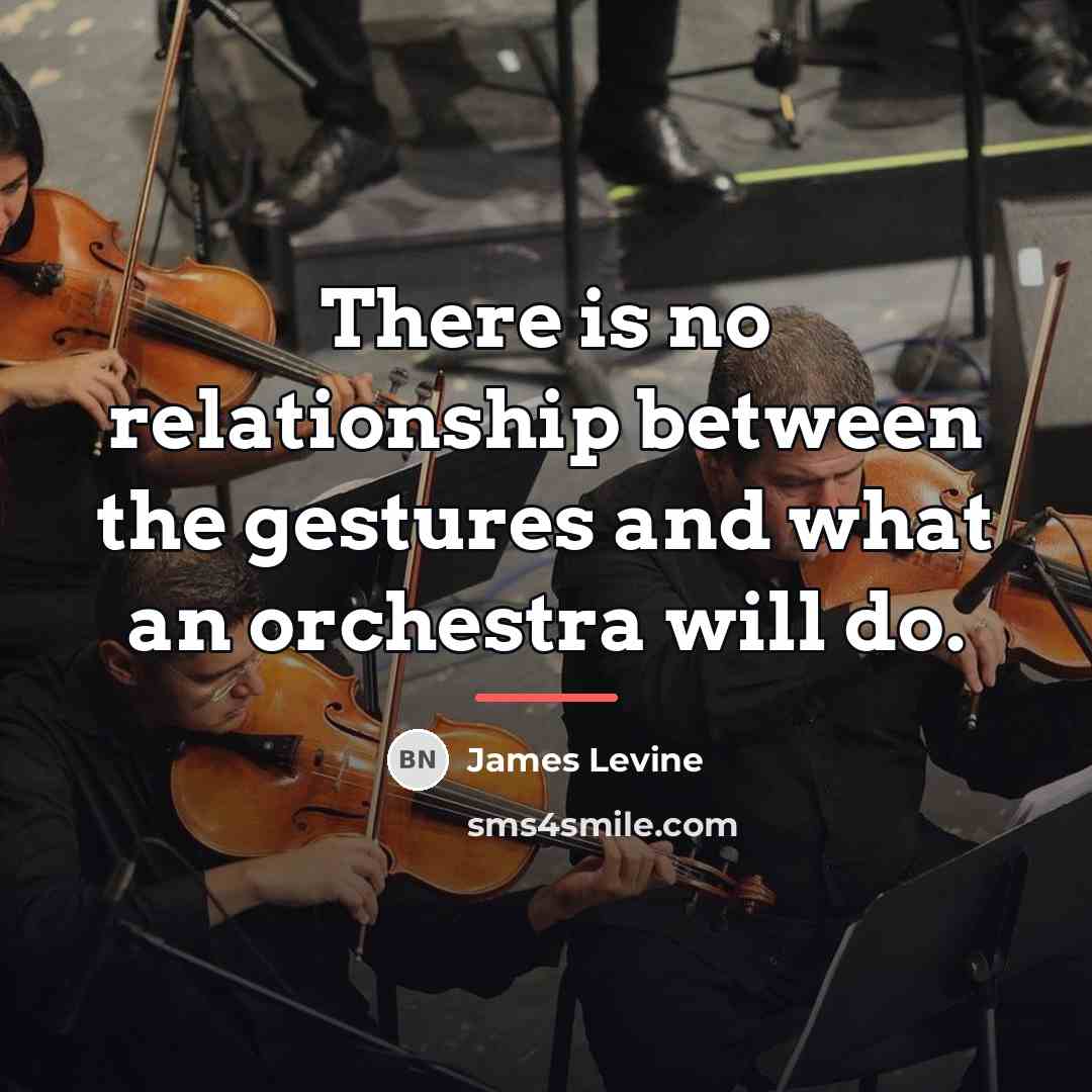 “There is no relationship between the gestures and what an…” quote by James Levine