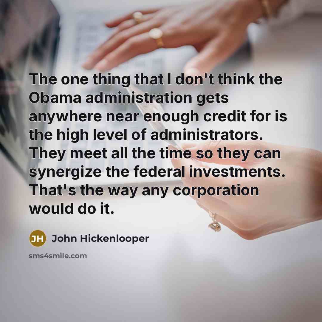 “The one thing that I don't think the Obama administration…” quote by John Hickenlooper