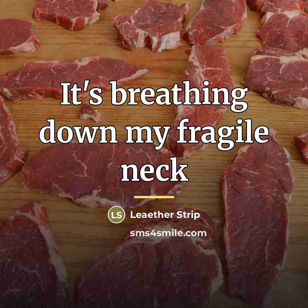 “It's breathing down my fragile neck…” quote by Leaether Strip