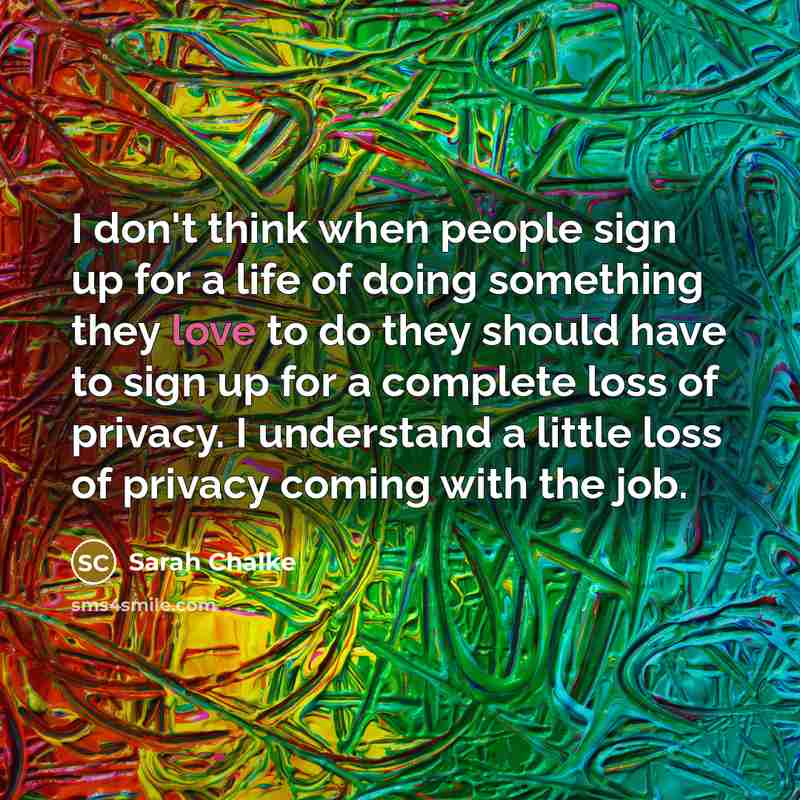 “I don't think when people sign up for a life…” quote by Sarah Chalke