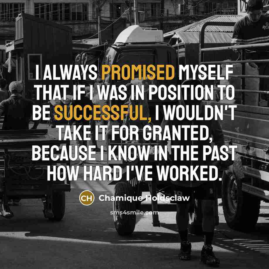 “I always promised myself that if I was in position…” quote by Chamique Holdsclaw