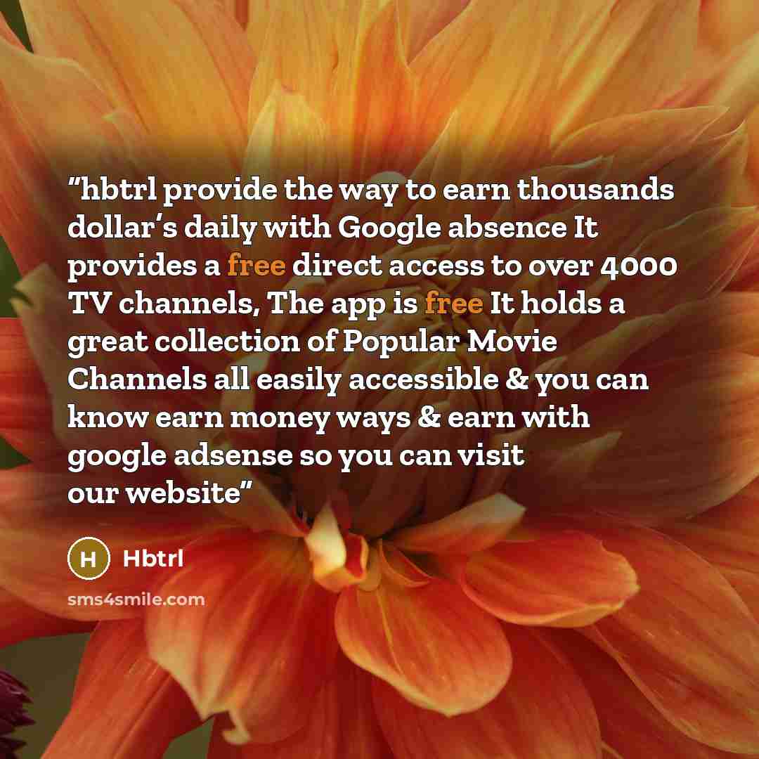 “hbtrl provide the way to earn thousands dollar’s daily with Google absence It provides a free direct access to over 4000 TV channels, The app is free It holds a great collection of Popular Movie Channels all easily accessible & you can know earn money ways & earn with google adsense so you can…” quote by Hbtrl