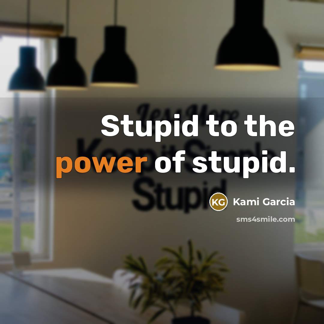 “Stupid to the power of stupid.…” quote by Kami Garcia