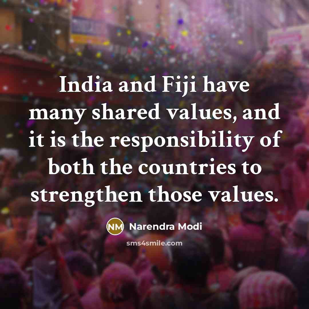 “India and Fiji have many shared values, and it is…” quote by Narendra Modi