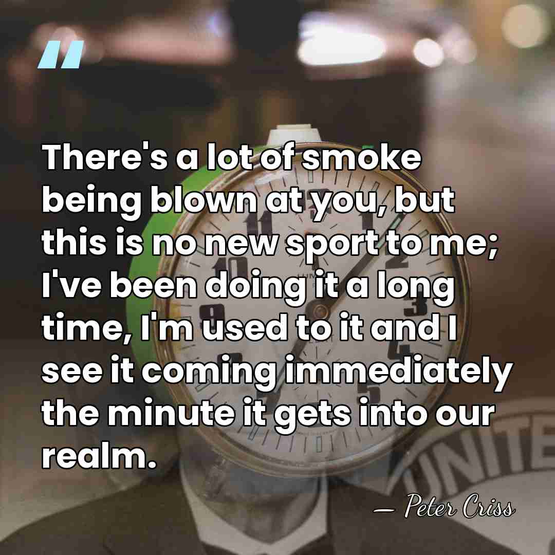 There's a lot of smoke being blown at you, but this is&hellip; - Peter Criss