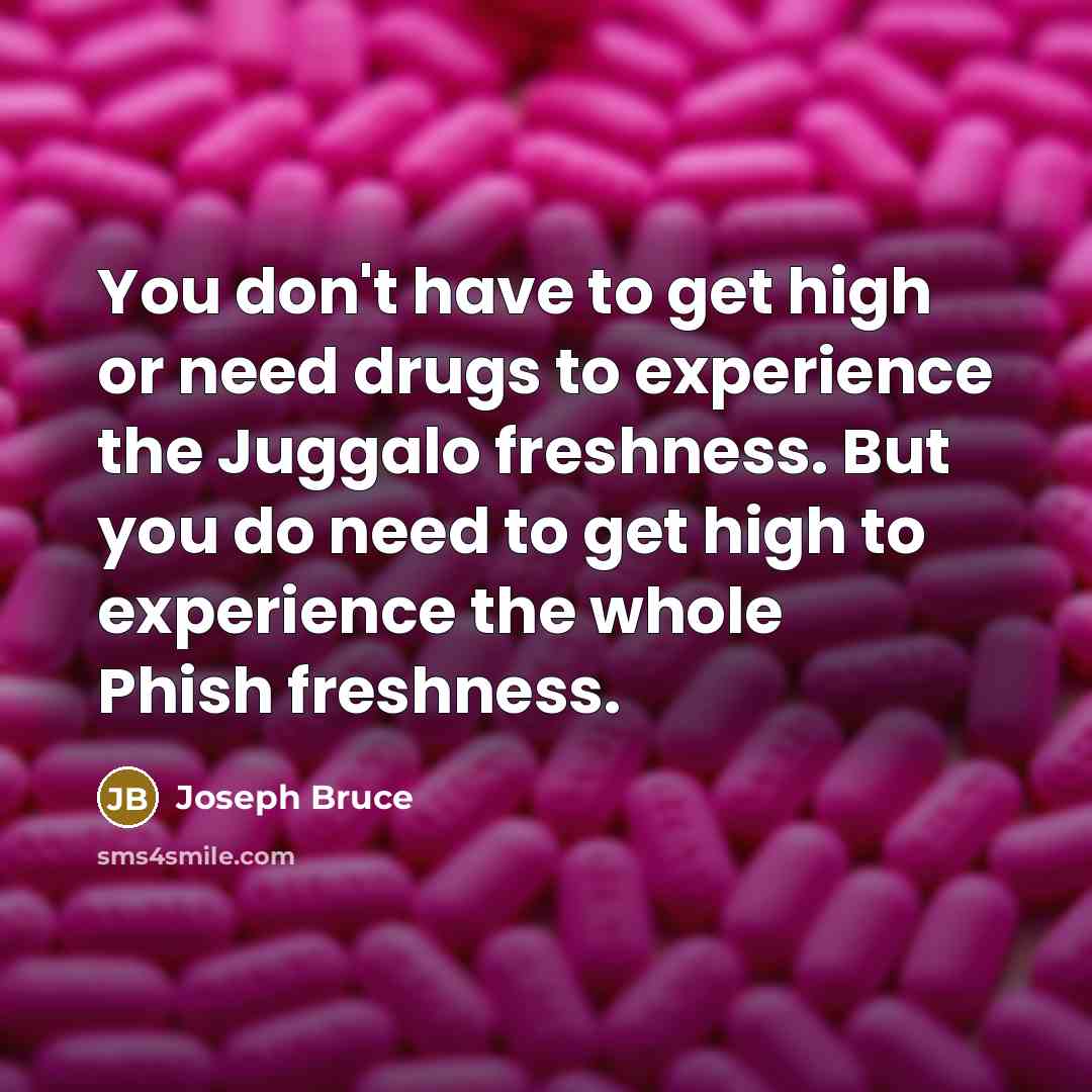 “You don't have to get high or need drugs to…” quote by Joseph Bruce