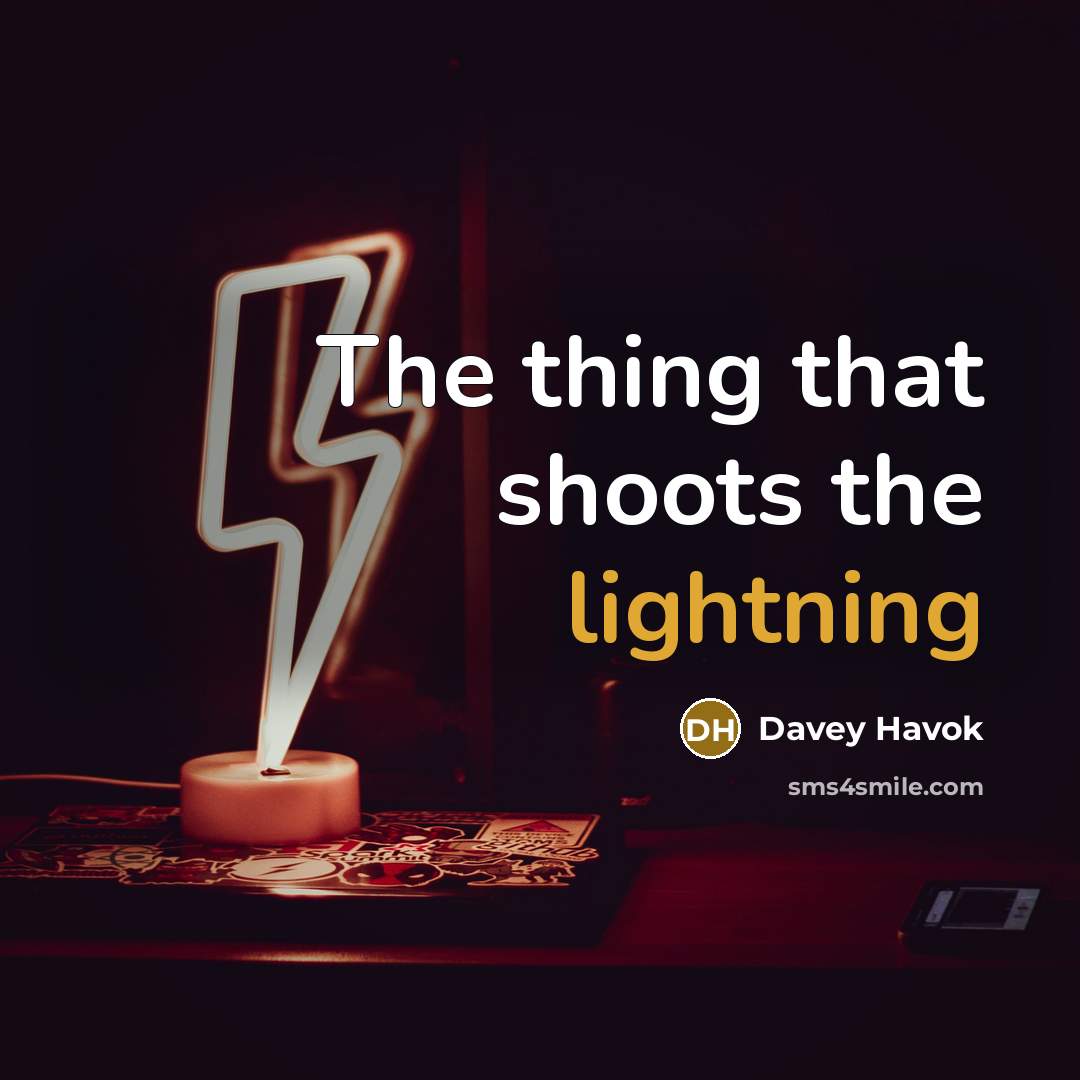 “The thing that shoots the lightning” quote by Davey Havok