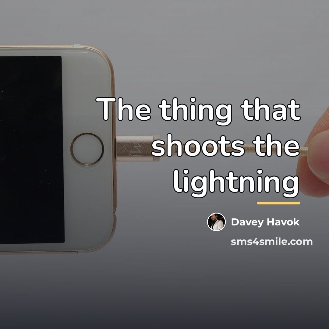 “The thing that shoots the lightning…” quote by Davey Havok