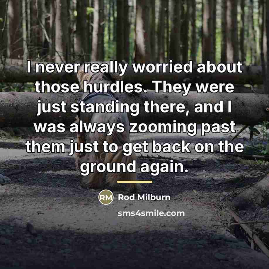 “I never really worried about those hurdles. They were just…” quote by Rod Milburn