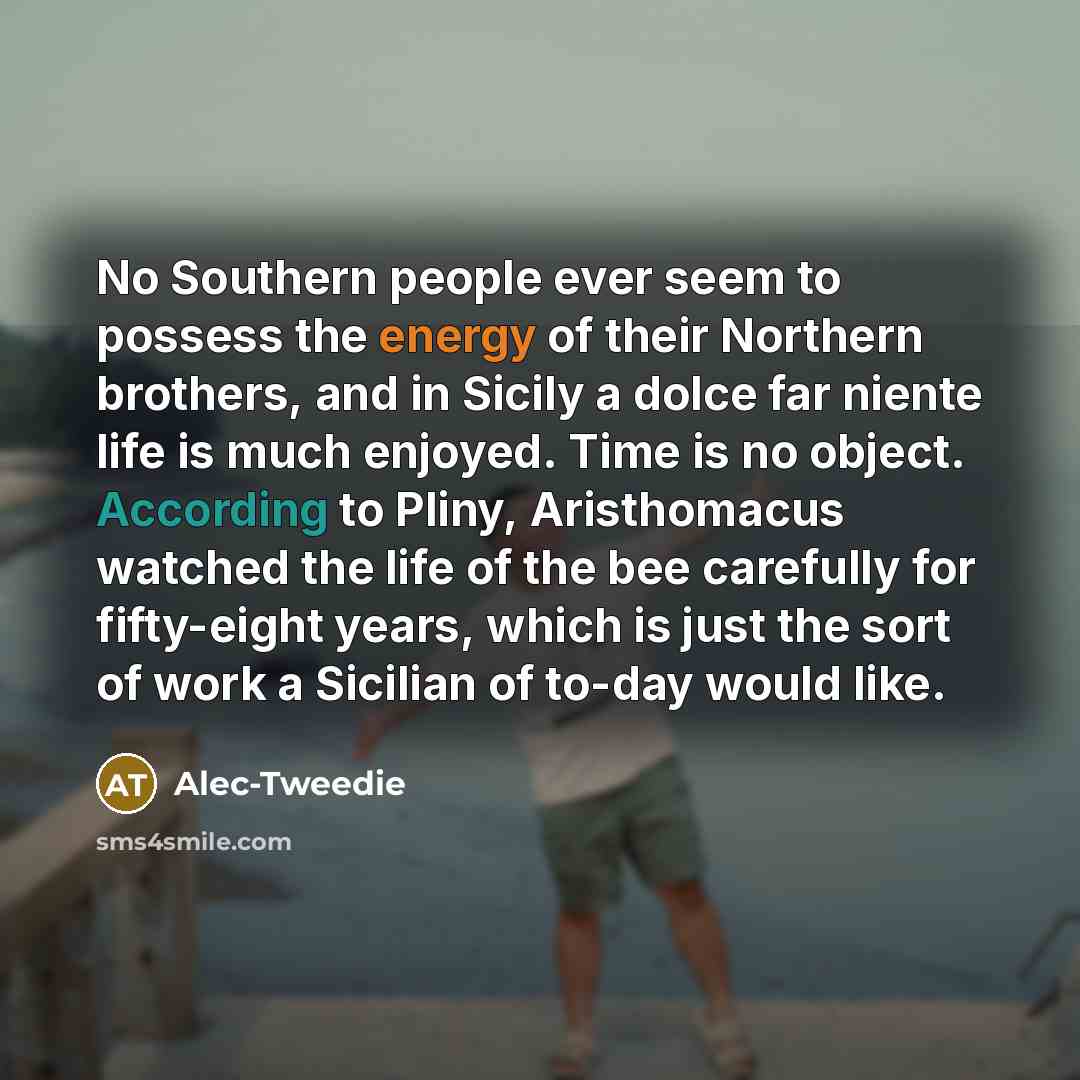 “No Southern people ever seem to possess the energy of…” quote by Alec-Tweedie
