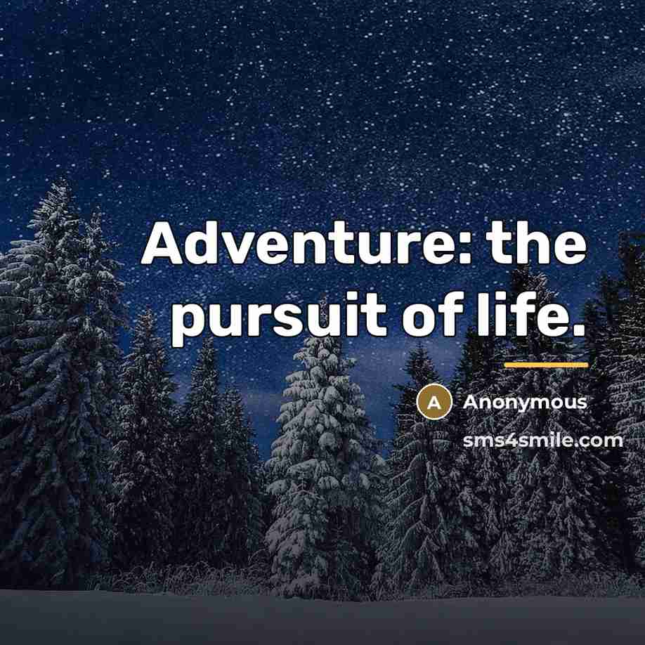 “Adventure: the pursuit of life.…” quote by Jenny Radcliffe