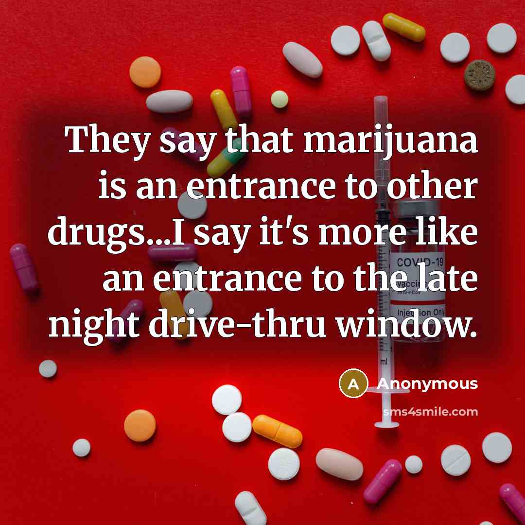 “They say that marijuana is an entrance to other drugs...I…” quote by Anonymous