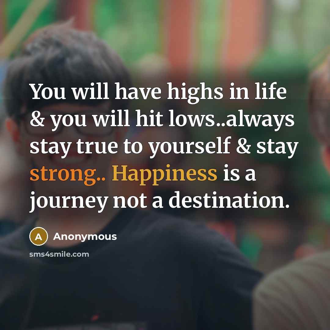 “You will have highs in life & you will hit…” quote by Anonymous