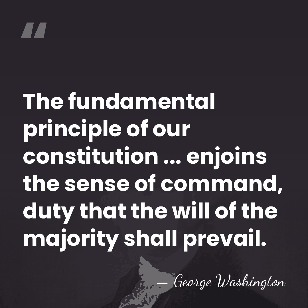 The fundamental principle of our constitution ... enjoins the sense of command,&hellip; - George Washington