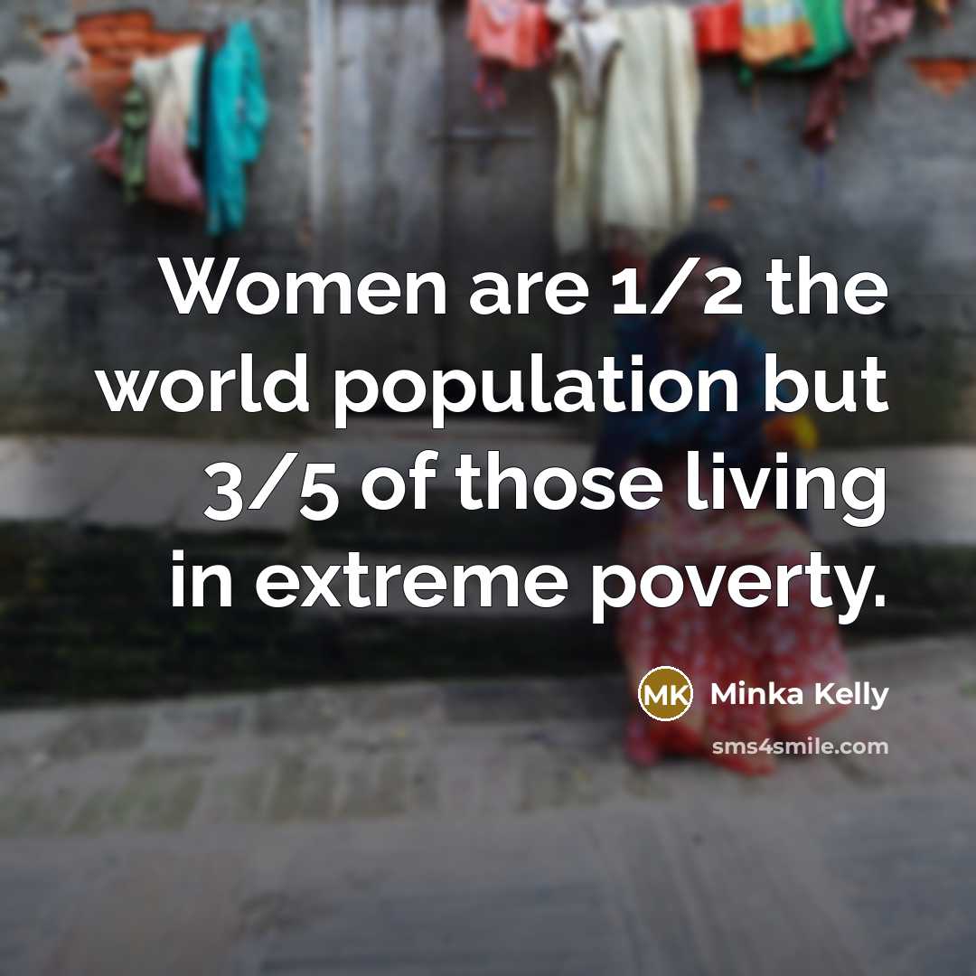 “Women are 1/2 the world population but 3/5 of those…” quote by Minka Kelly