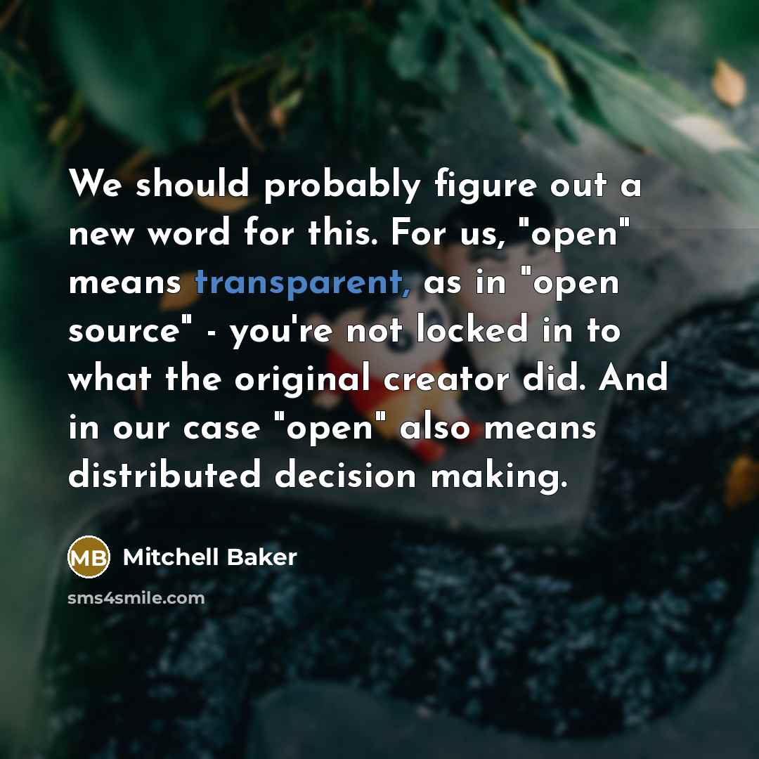 “We should probably figure out a new word for this.…” quote by Mitchell Baker