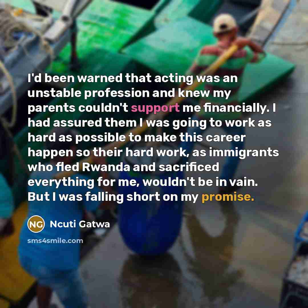 “I'd been warned that acting was an unstable profession and…” quote by Ncuti Gatwa