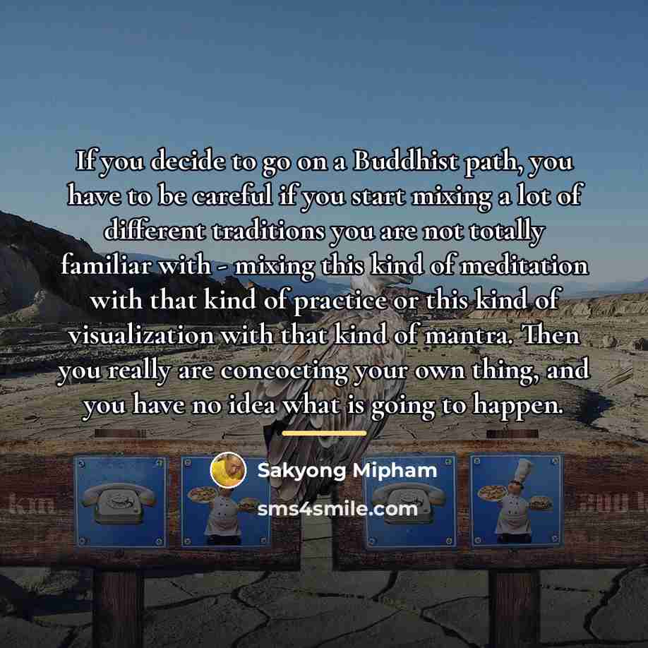 “If you decide to go on a Buddhist path, you…” quote by Sakyong Mipham