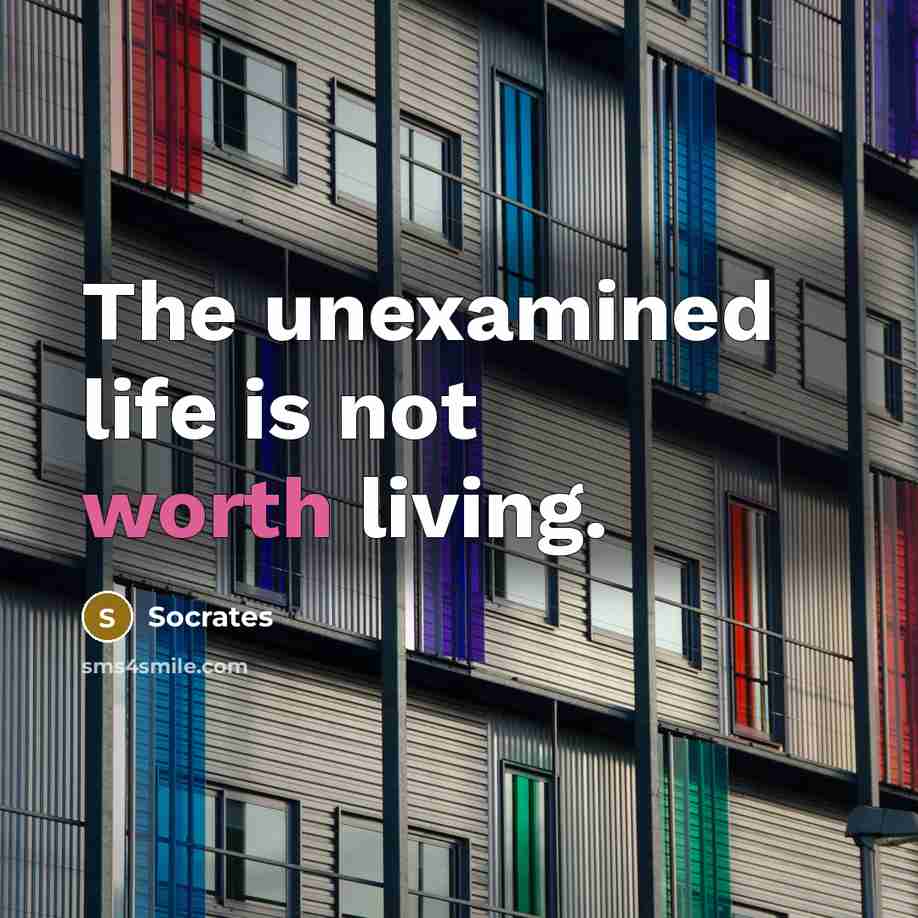 “The unexamined life is not worth living.…” quote by Socrates