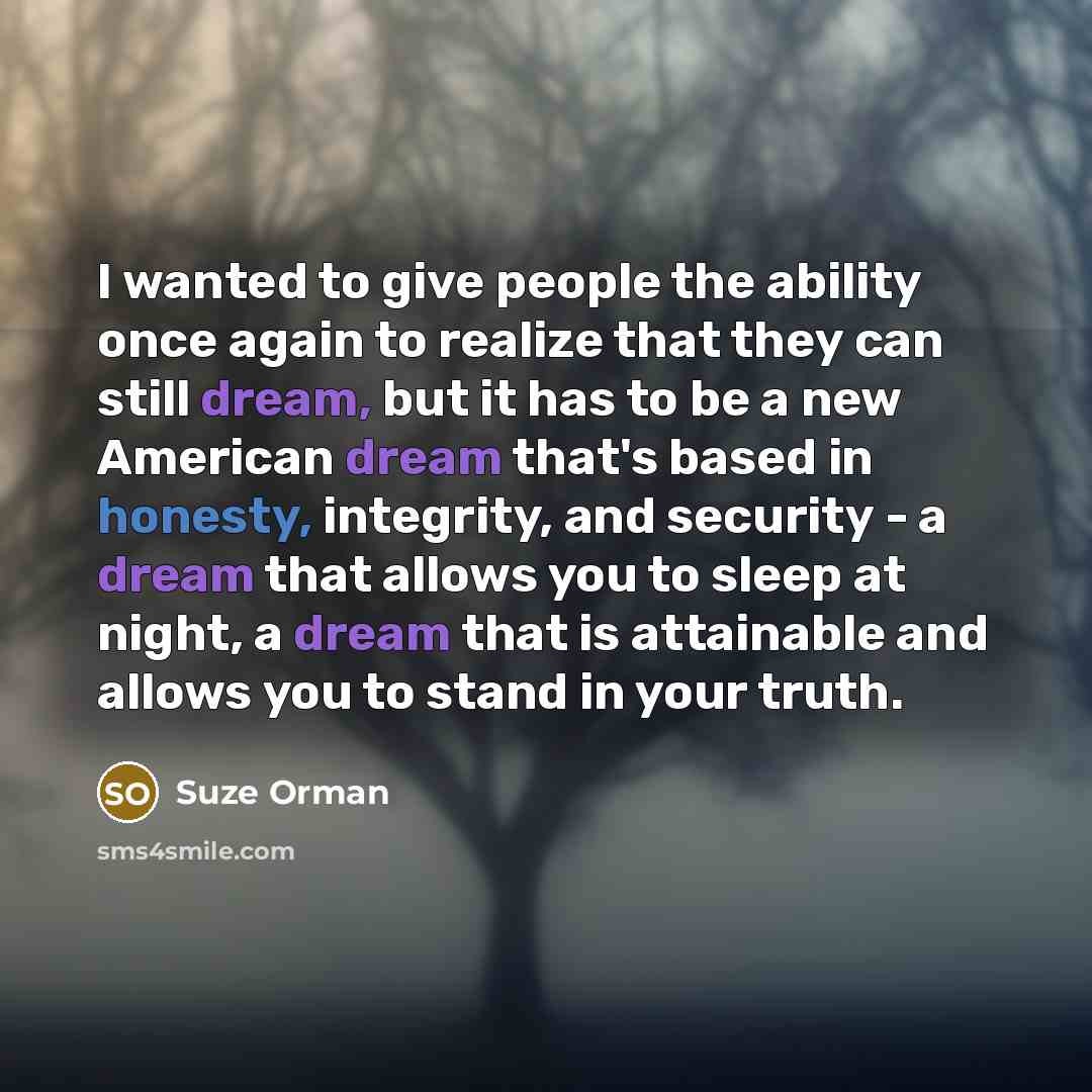 “I wanted to give people the ability once again to…” quote by Suze Orman