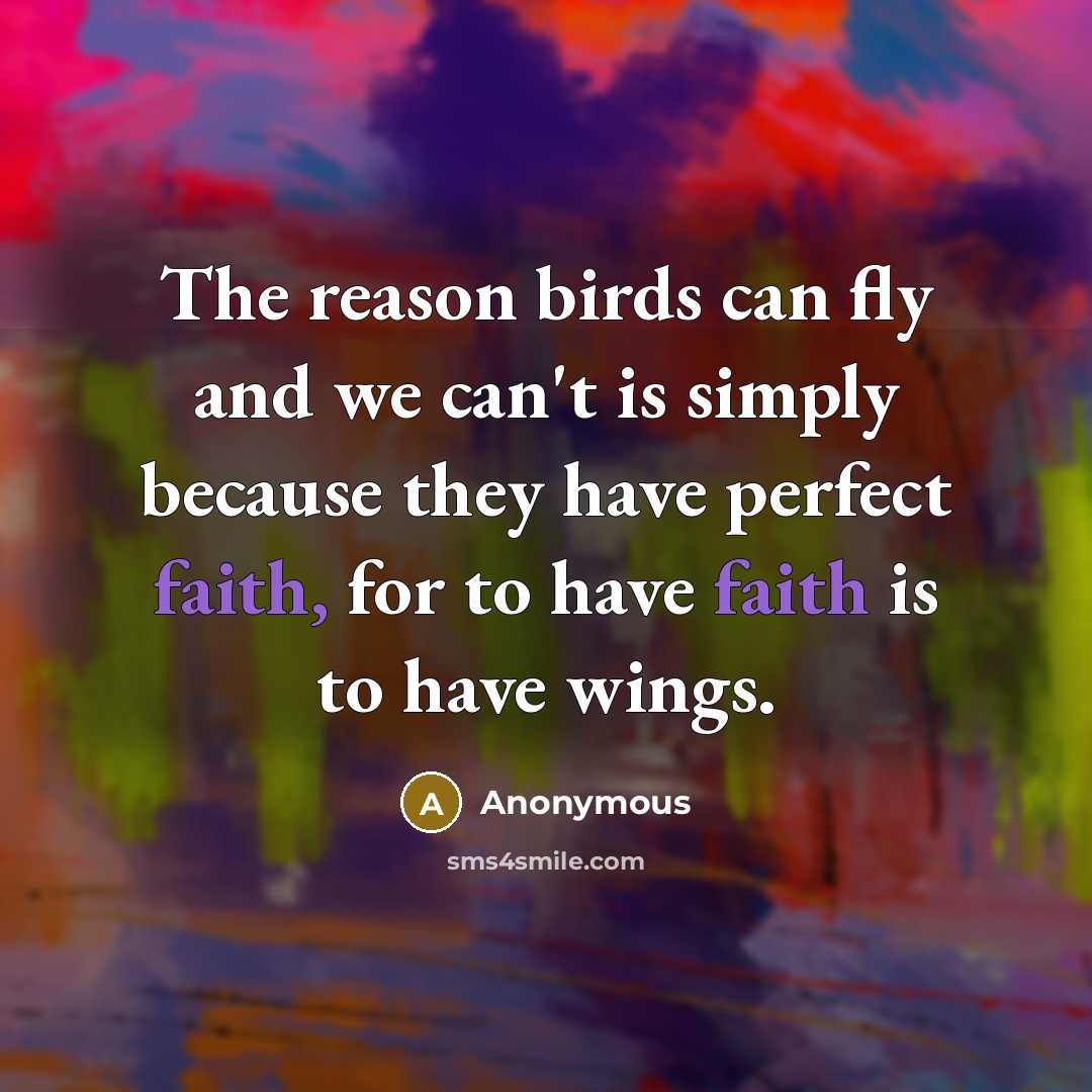 “The reason birds can fly and we can't is simply…” quote by Anonymous