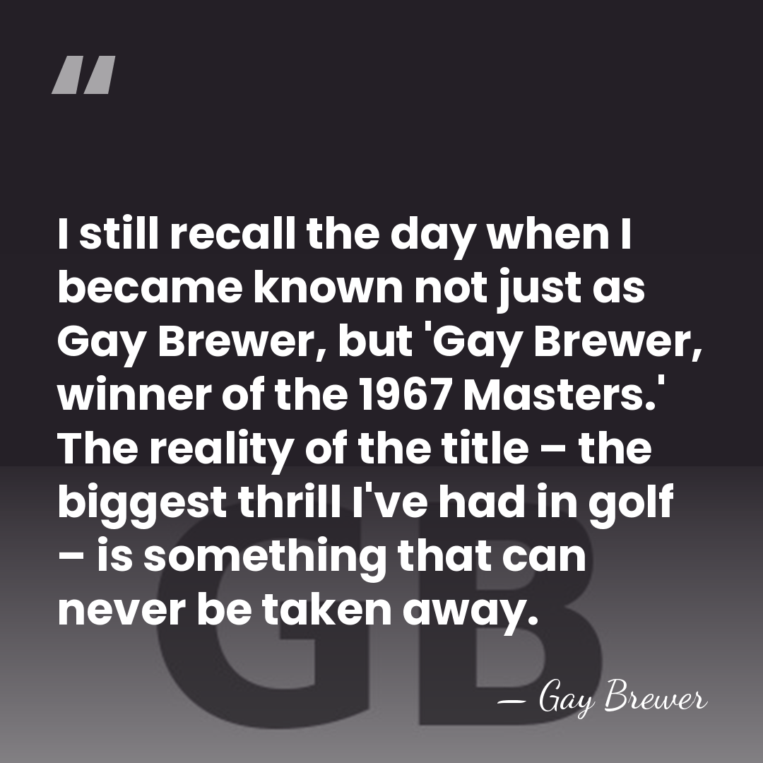 I still recall the day when I became known not just as&hellip; - Gay Brewer