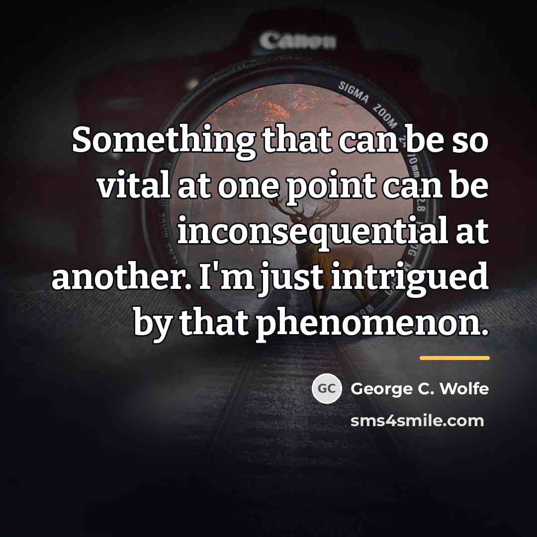 “Something that can be so vital at one point can…” quote by George C. Wolfe