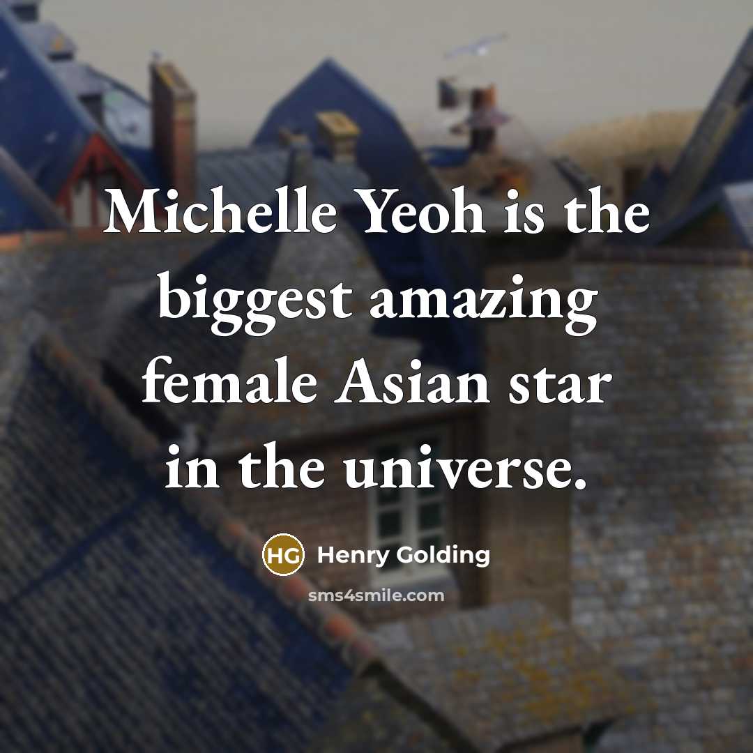 “Michelle Yeoh is the biggest amazing female Asian star in…” quote by Henry Golding