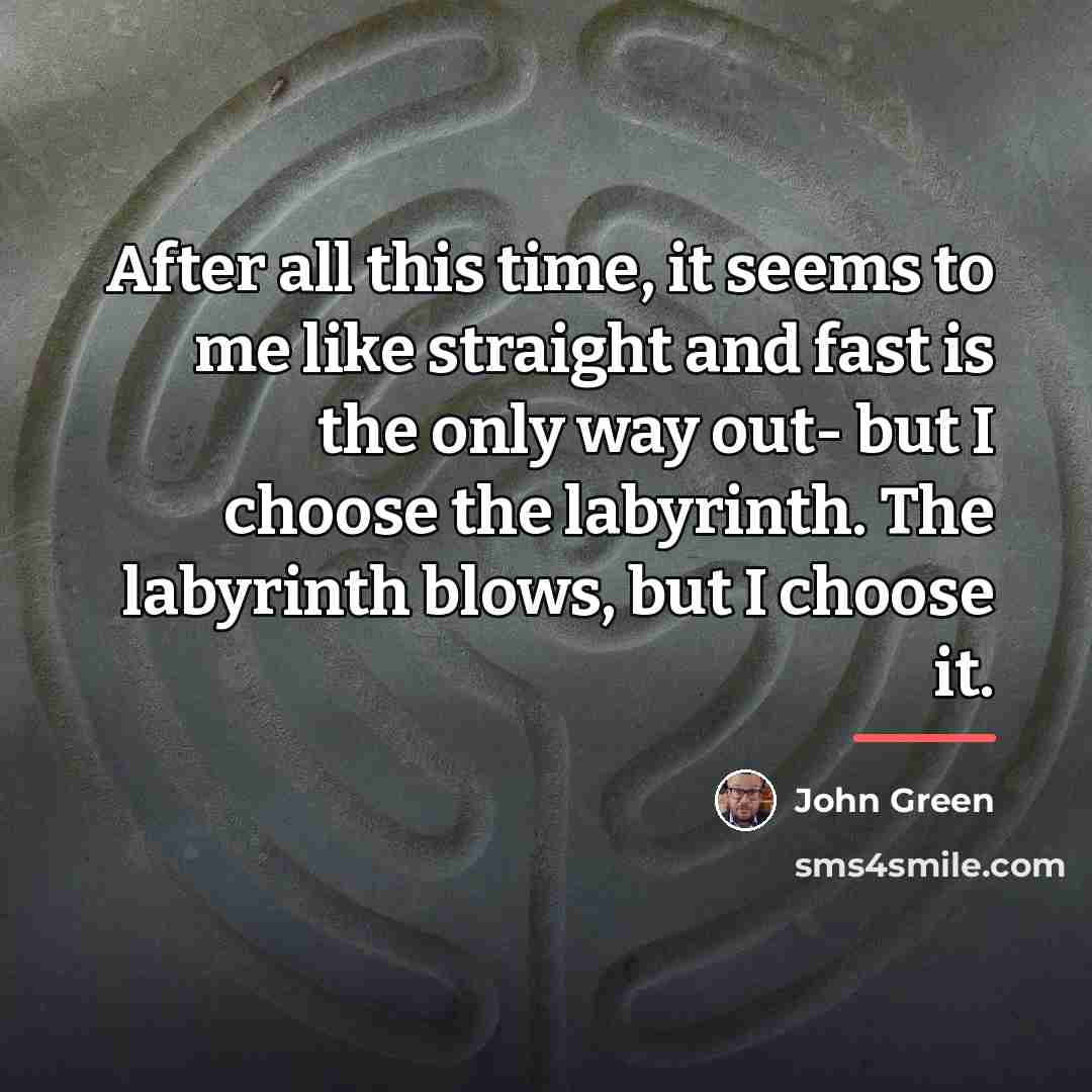 “After all this time, it seems to me like straight…” quote by John Green