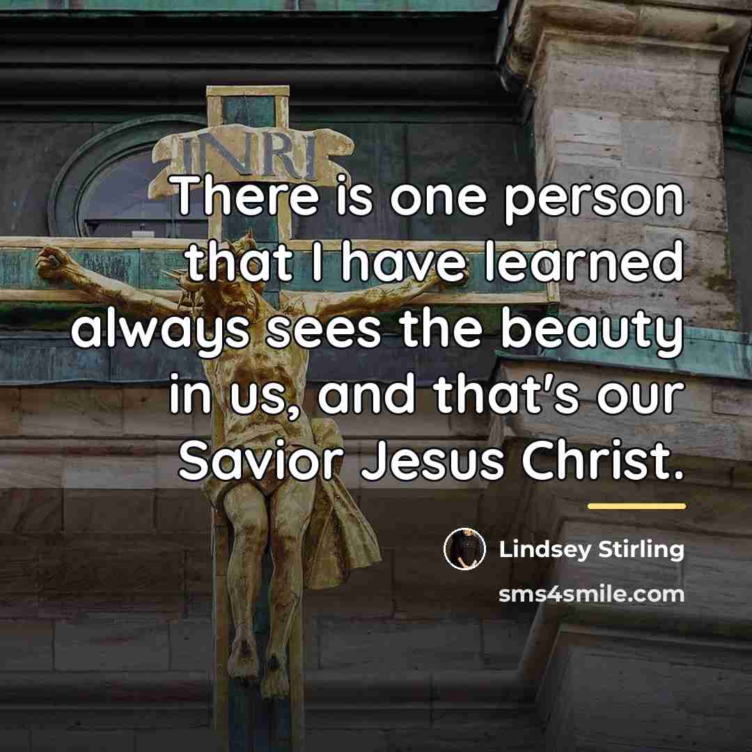 “There is one person that I have learned always sees…” quote by Lindsey Stirling