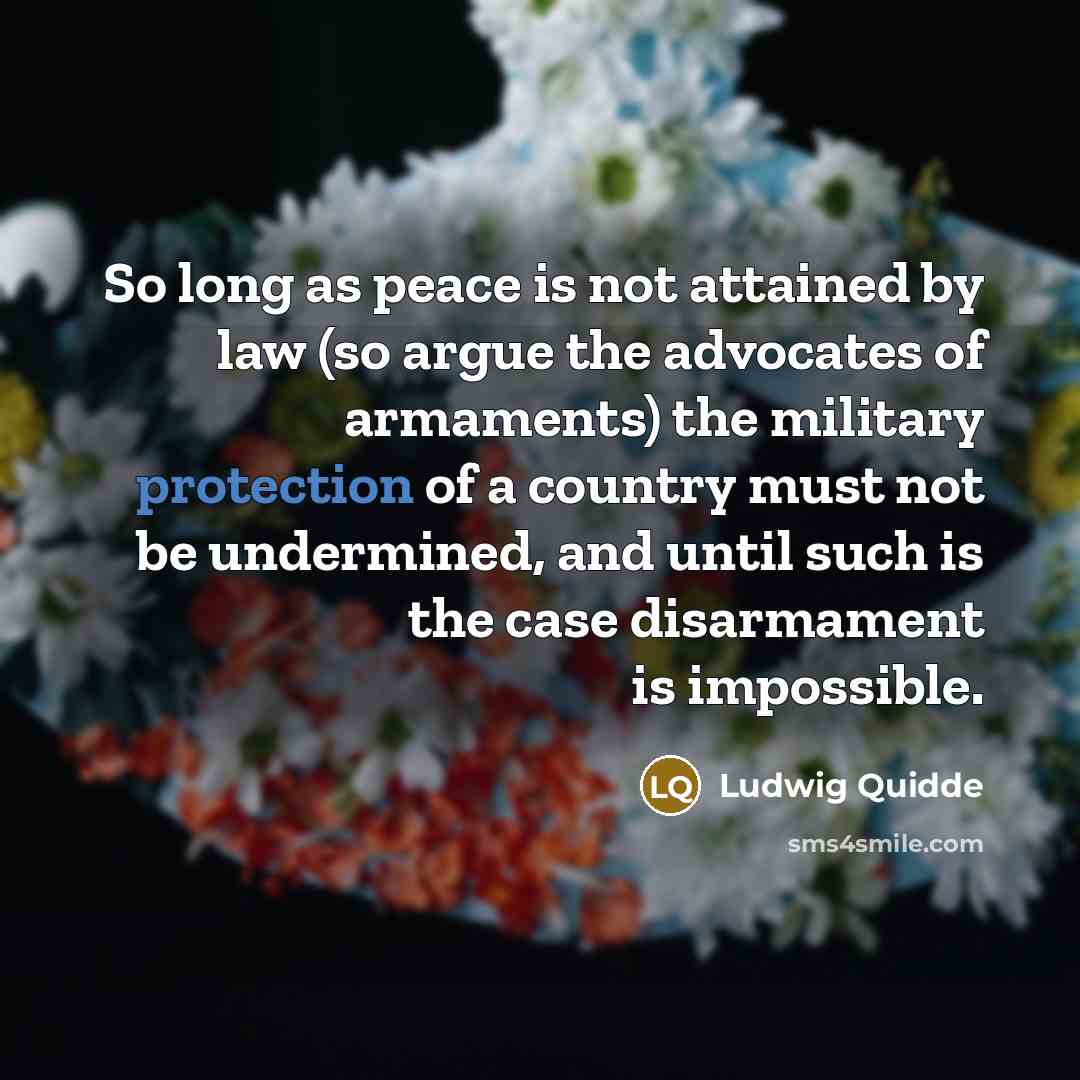 “So long as peace is not attained by law (so…” quote by Ludwig Quidde