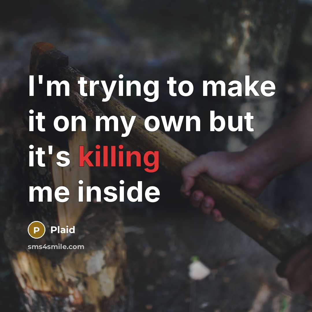 “I'm trying to make it on my own but it's…” quote by Plaid