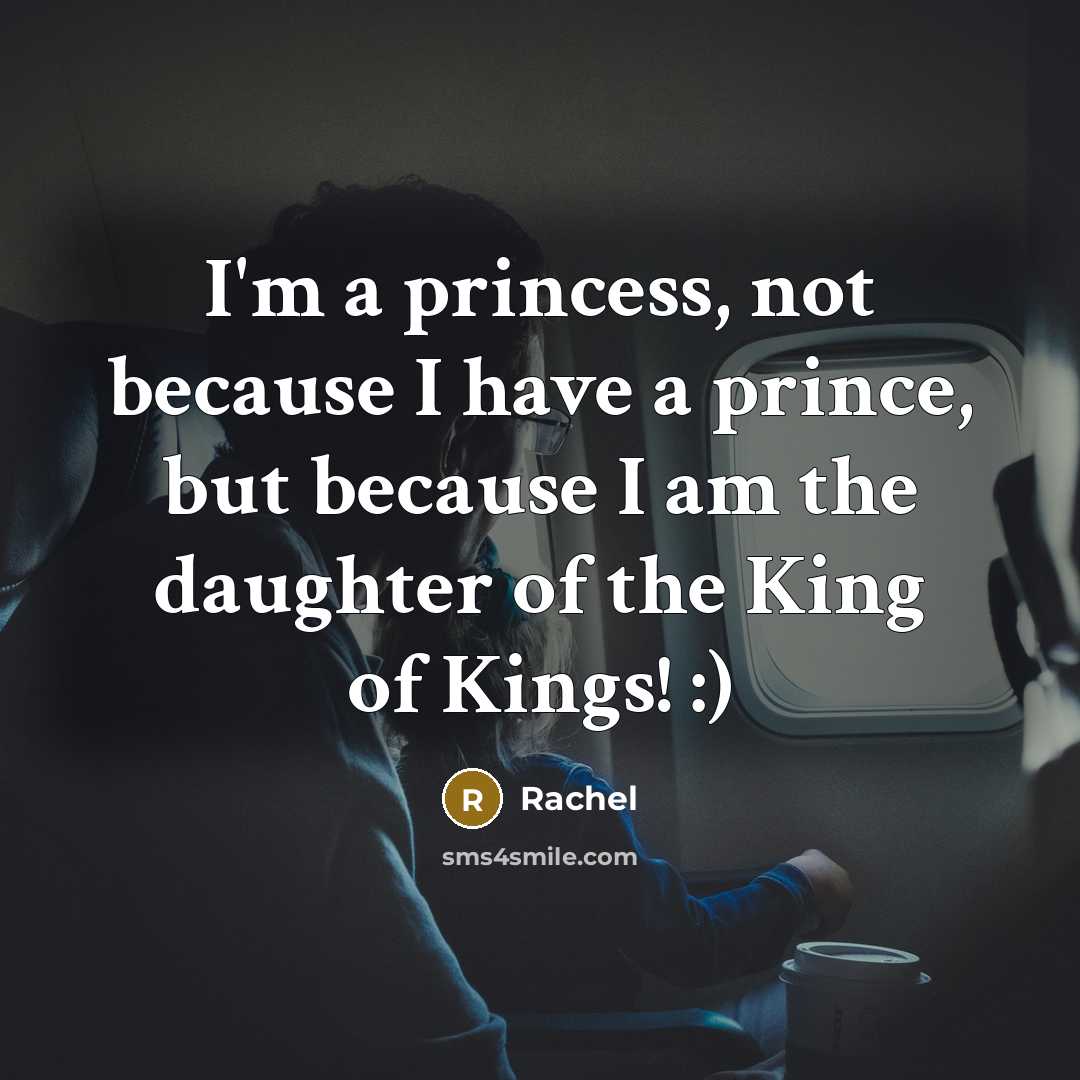 “I'm a princess, not because I have a prince, but…” quote by Rachel