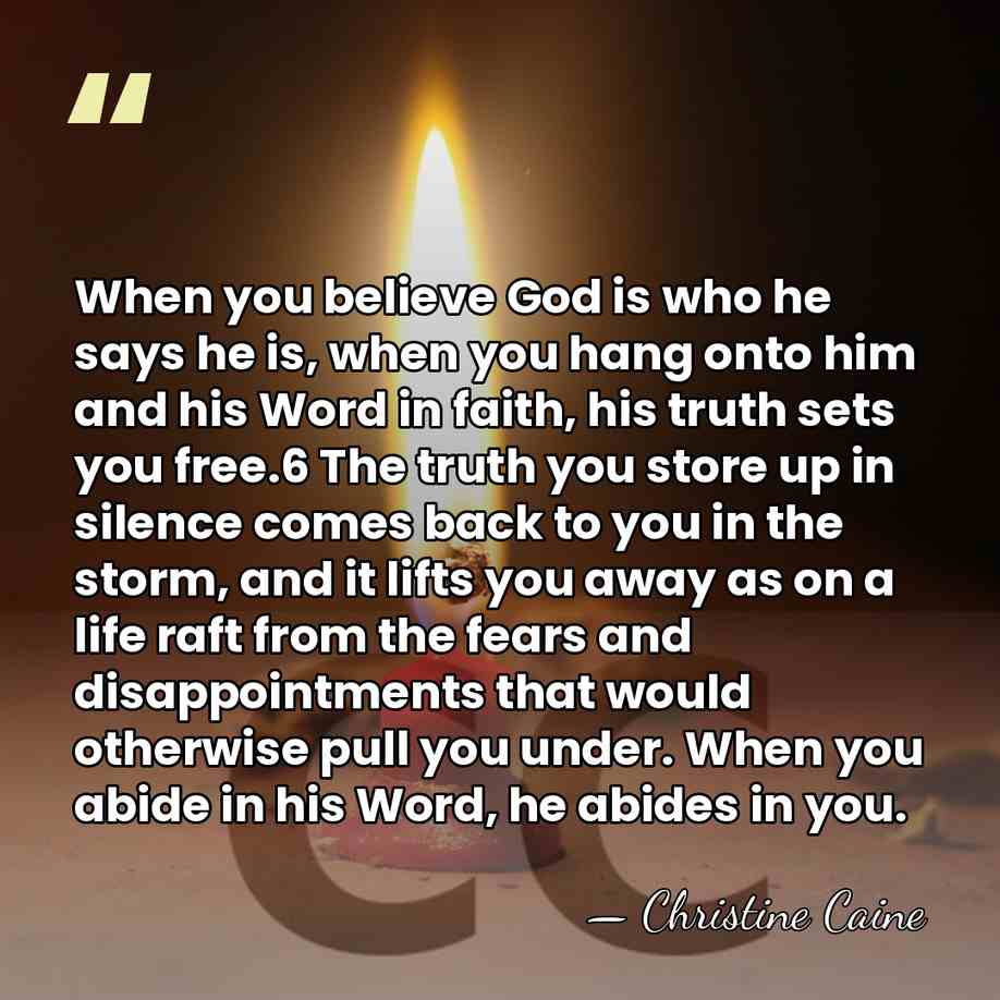 When you believe God is who he says he is, when you&hellip; - Christine Caine