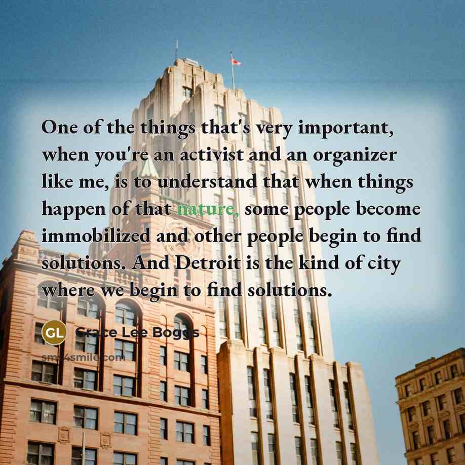 “One of the things that's very important, when you're an…” quote by Grace Lee Boggs