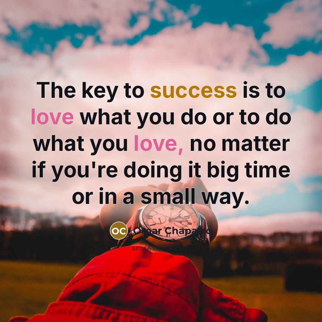 “The key to success is to love what you do…” quote by Omar Chaparro