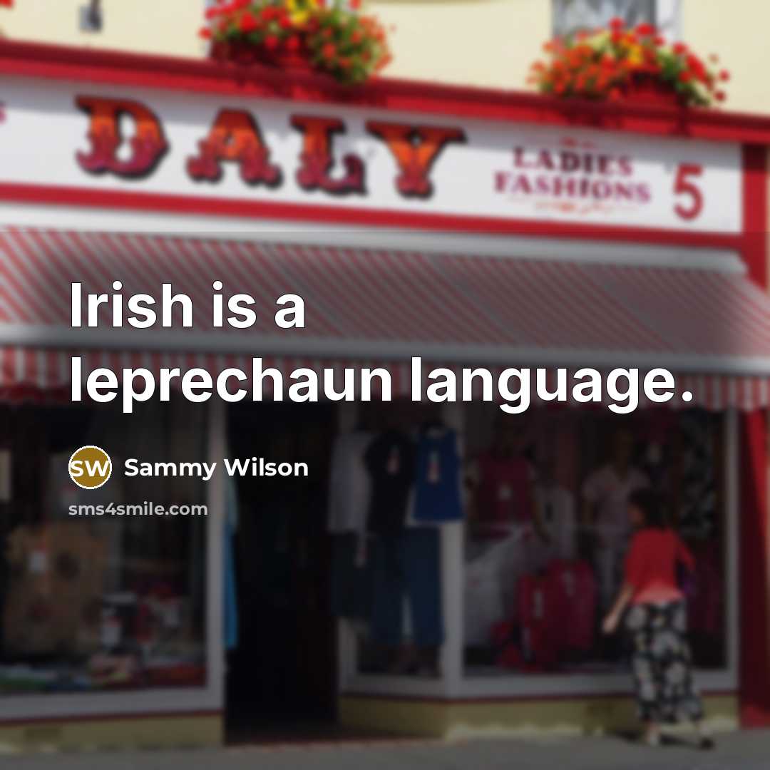 “Irish is a leprechaun language.” quote by Sammy Wilson
