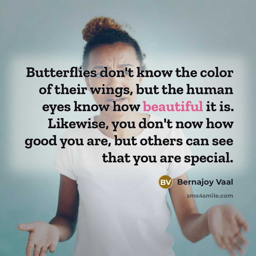 “Butterflies don't know the color of their wings, but the…” quote by Bernajoy Vaal