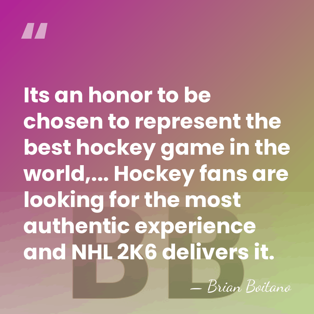 Its an honor to be chosen to represent the best hockey game&hellip; - Brian Boitano