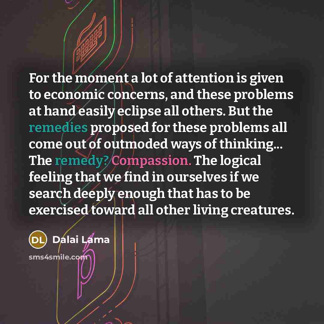 “For the moment a lot of attention is given to…” quote by Dalai Lama