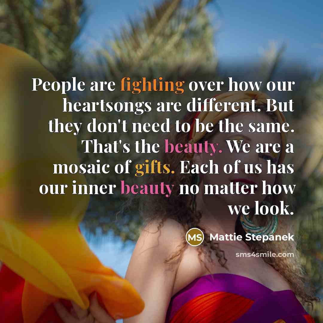 “People are fighting over how our heartsongs are different. But…” quote by Mattie Stepanek
