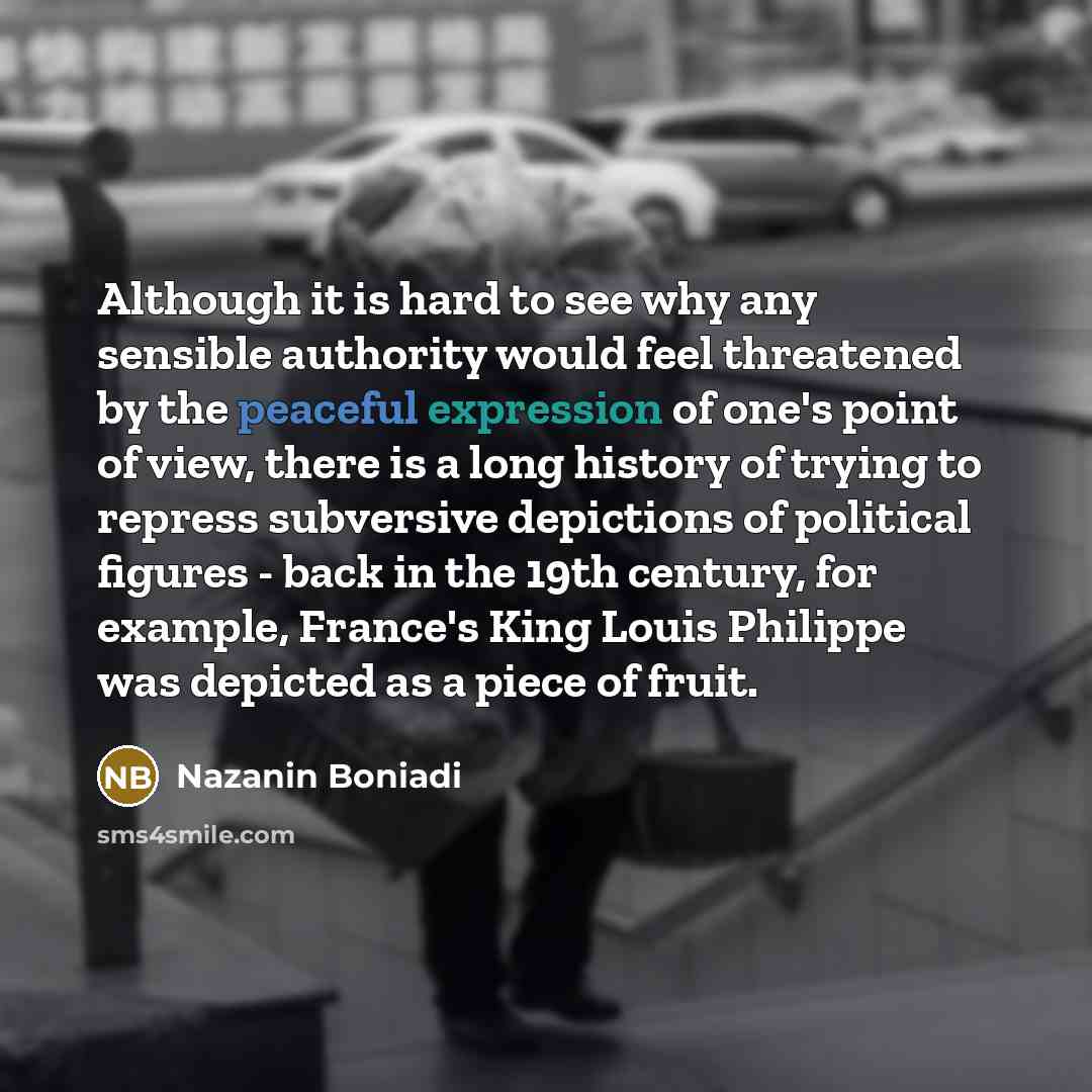 “Although it is hard to see why any sensible authority…” quote by Nazanin Boniadi