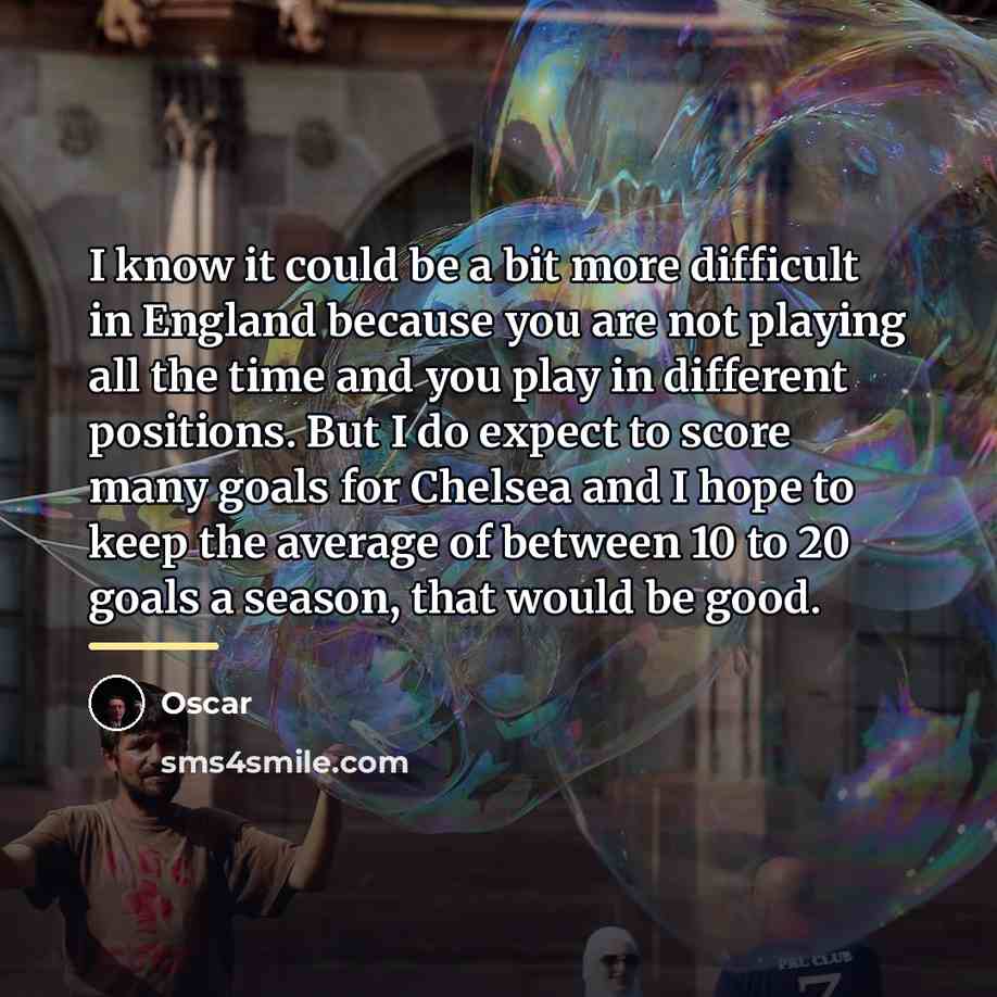 “I know it could be a bit more difficult in…” quote by Oscar