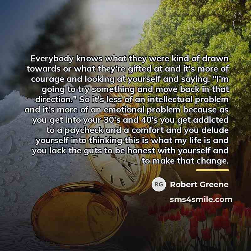 “Everybody knows what they were kind of drawn towards or…” quote by Robert Greene