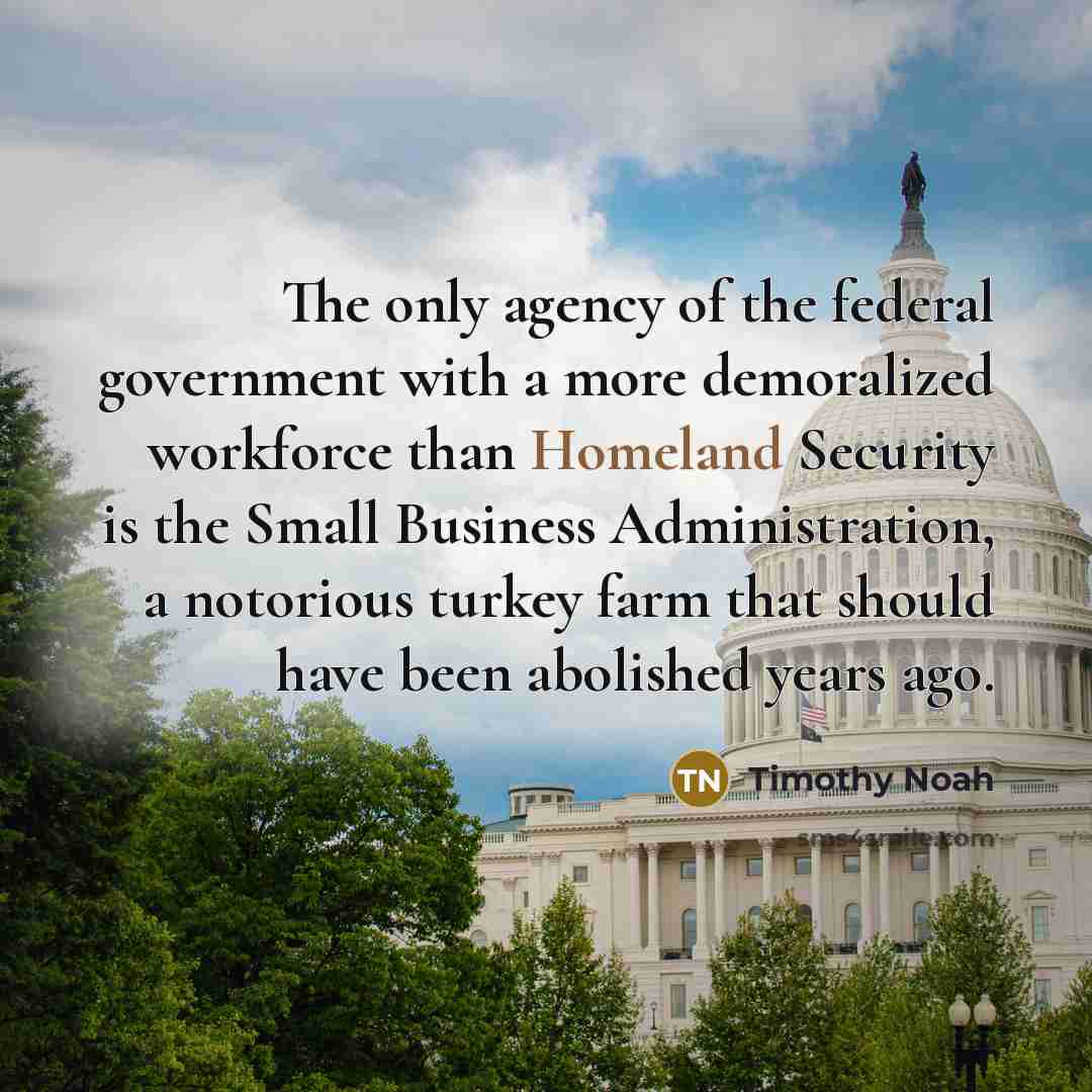 “The only agency of the federal government with a more…” quote by Timothy Noah