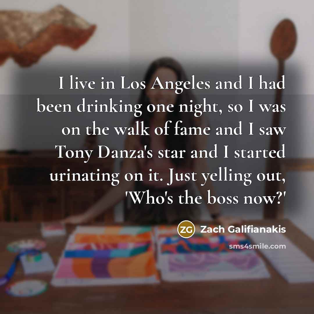“I live in Los Angeles and I had been drinking…” quote by Zach Galifianakis