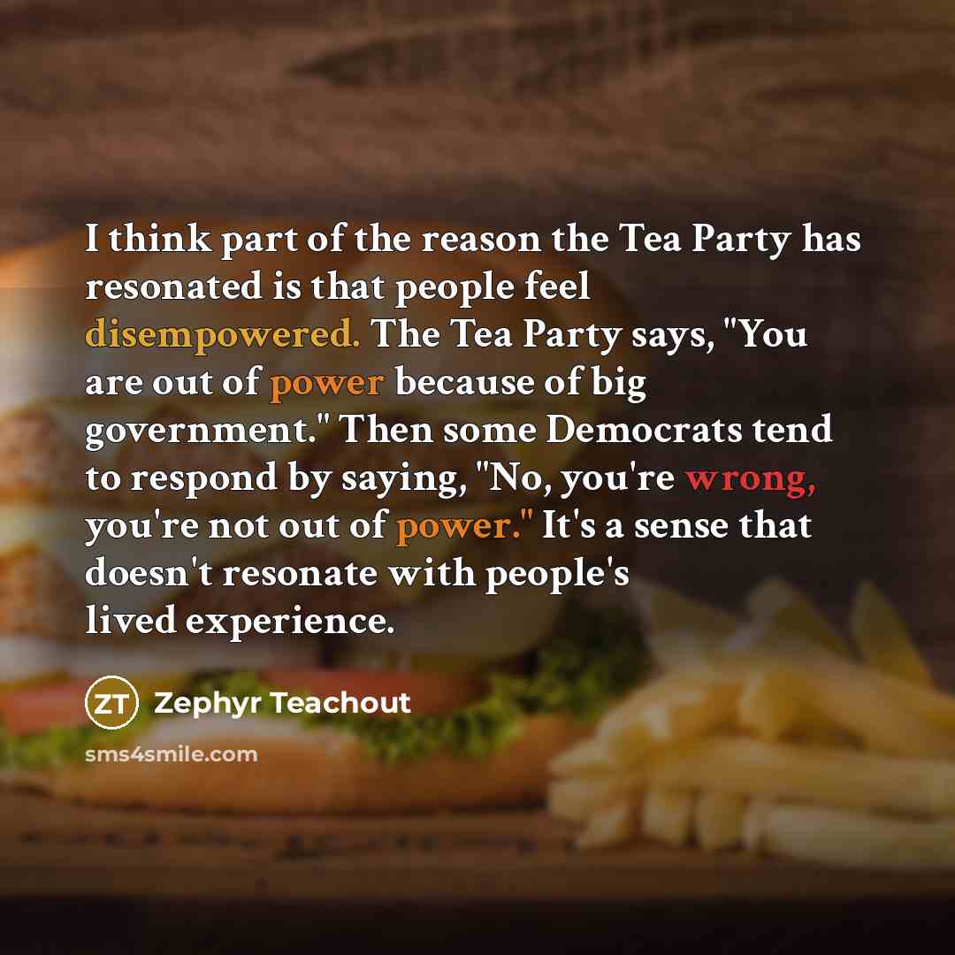 “I think part of the reason the Tea Party has…” quote by Zephyr Teachout