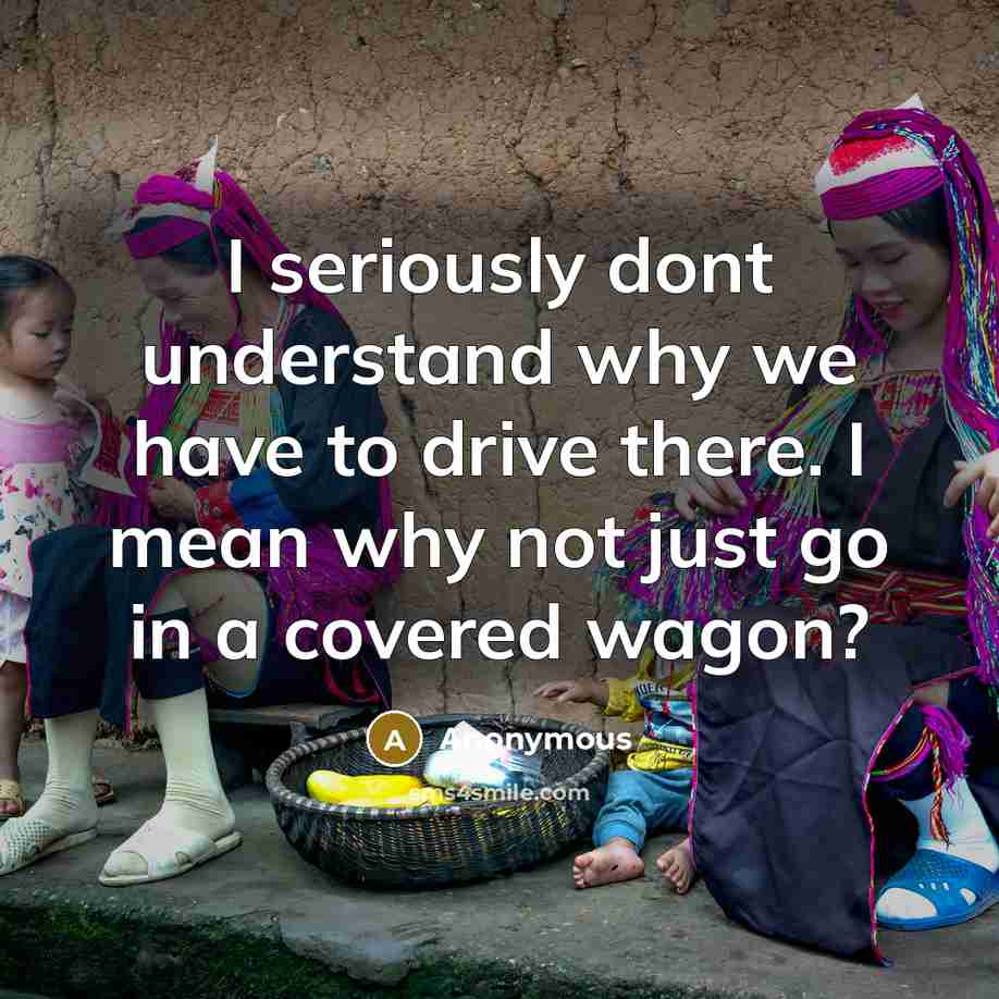 “I seriously dont understand why we have to drive there.…” quote by Anonymous
